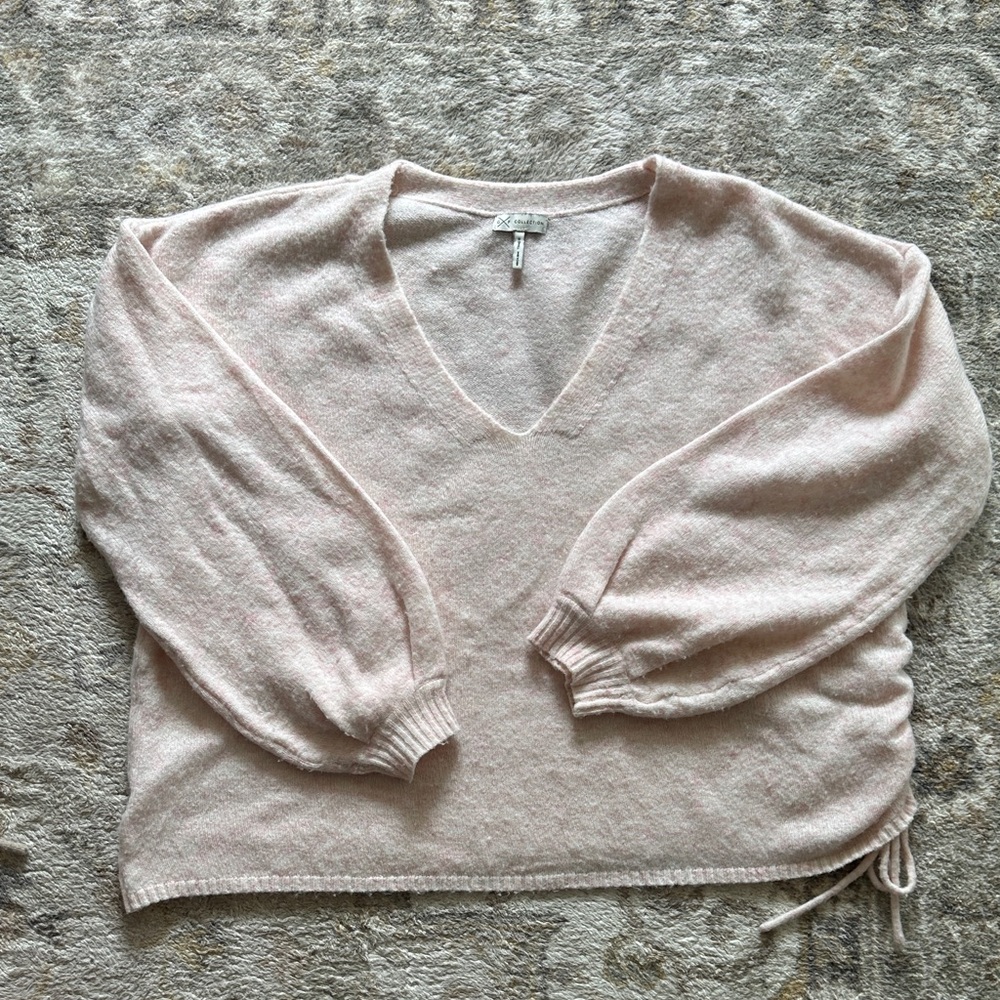 Gentle Fawn Pink V-Neck Sweater- XS